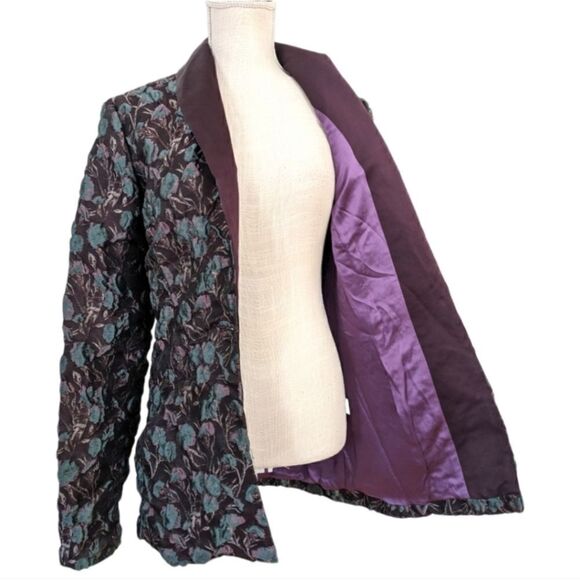 Marge Clothing Tall Fashion Elin Floral Jacket Blazer Silk Lining Sz 8 NWT $650 - Picture 10 of 14